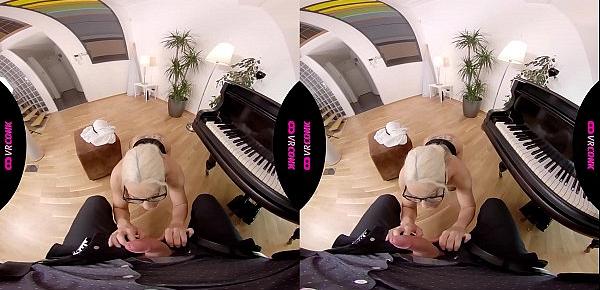  VRConk MILF piano teacher teasing with big boos to fuck her